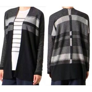 Vince Variegated Stripe Cashmere Blend Cardigan